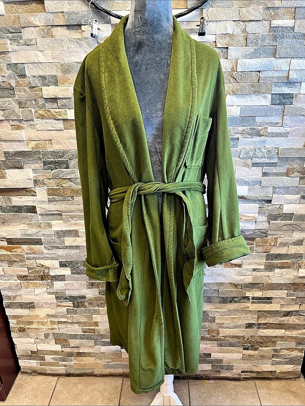 JCPenney Olive Utility Robe Coat Size Large